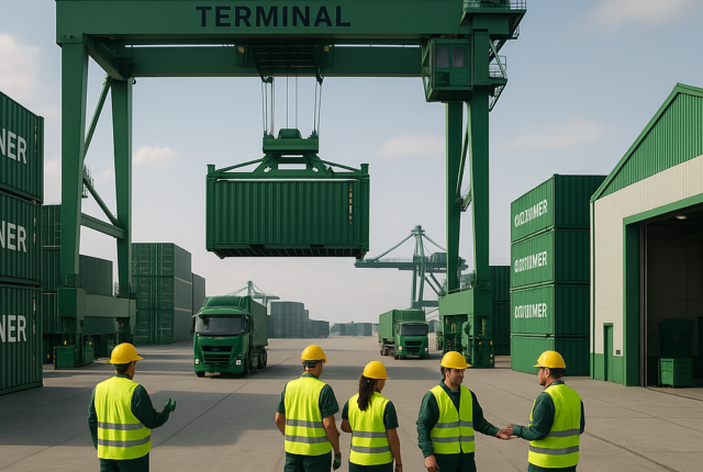 Camión eléctrico en carretera