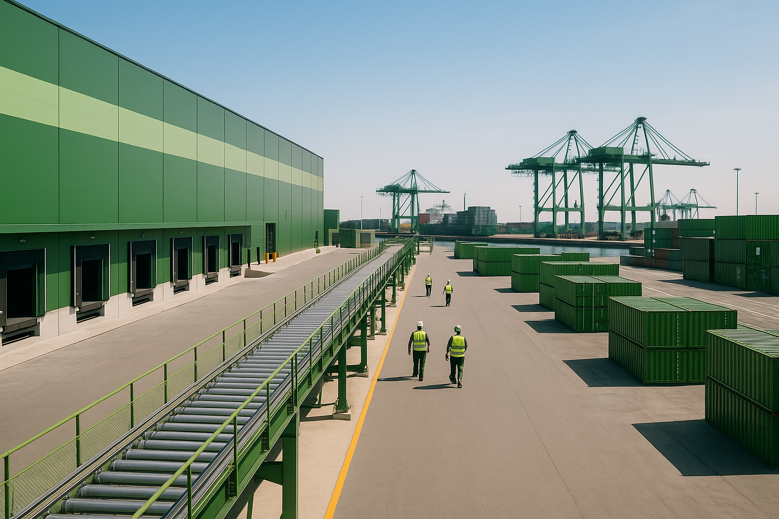 Mapa estratégico digital destacando las rutas comerciales entre Europa y el Norte de África para julio 2025, con enfoque en puertos clave.