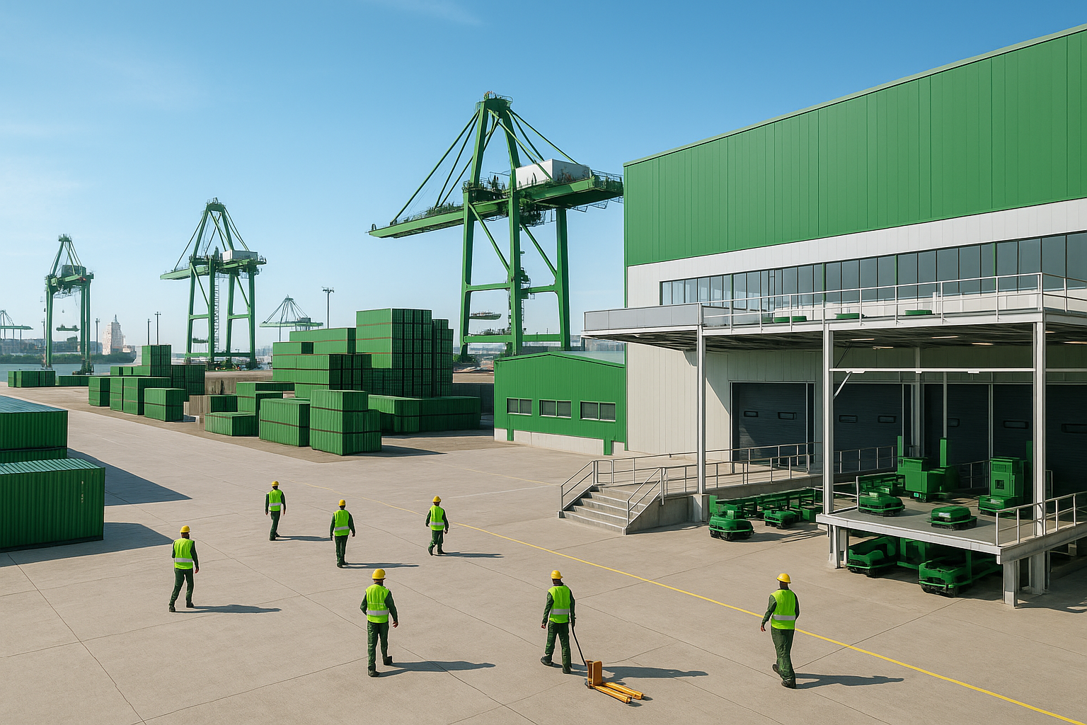 Representación visual de estrategias de logística sostenible para junio 2025